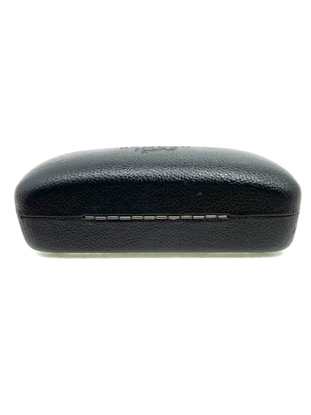 Hermès Black Leather Clamshell Eyeglasses Case With Cream Interior Hinged - Picture 5 of 8